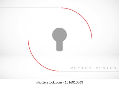 Door lock vector icon. Door castle for house icon. Door castle for sale icon.Door lock for storing icon.