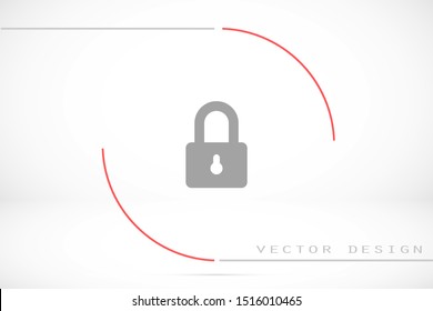 Door lock vector icon.  Door castle for sale icon.Door lock for storing icon.