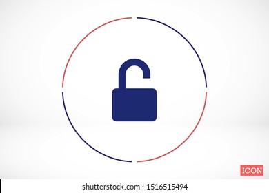Door lock vector icon. Door castle for house icon. Door castle for sale icon.Door lock for storing icon.