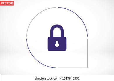 Door lock vector icon. Door castle for house icon. Door castle for sale icon.Door lock for storing icon.