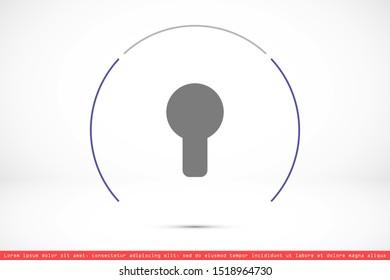 Door lock vector icon. Door castle for house icon.