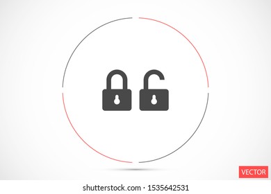 Door lock vector icon. Door castle for house icon. 