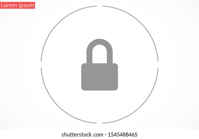 Door lock vector icon. Door castle for house icon. Door castle for sale icon.Door lock for storing icon.