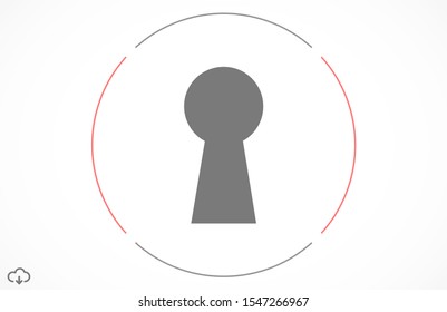 Door lock vector icon. Door castle for house icon. Door castle for sale icon.Door lock for storing icon.