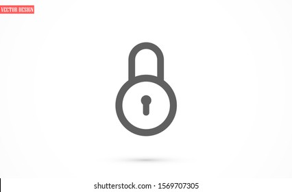 Door lock vector icon. Door castle for house icon. Door castle for sale icon.Door lock for storing icon.