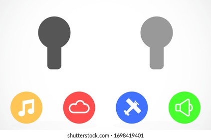 Door lock vector icon. Door castle for house icon. Door castle for sale icon.Door lock for storing icon.
