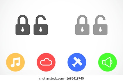 Door lock vector icon. Door castle for house icon. Door castle for sale icon.Door lock for storing icon.