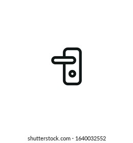door lock vector icon on white background