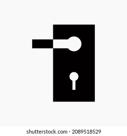 door lock vector icon, protection home, padlock symbol. Modern,simple flat vector illustration for web site or mobile app