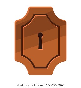 Door lock vector icon.Cartoon vector icon isolated on white background door lock.