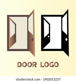 door logo, black and white and color, interior doors