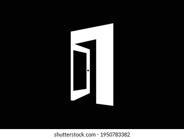 door logo design inspiration. Vector real estate business logo.