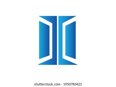 door logo design inspiration. Vector real estate business logo.