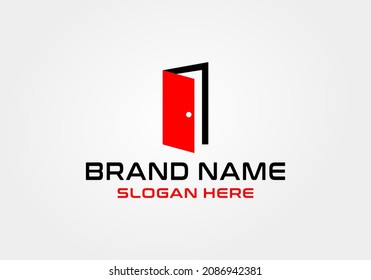 Inspiration für das Design des Türlogo, Türvektorgrafik