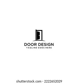 A door logo design vector icon .