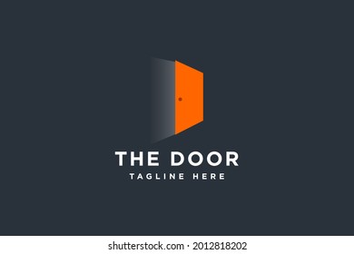 Door logo design vector illustration. Door suitable for furniture and business finance company logos.