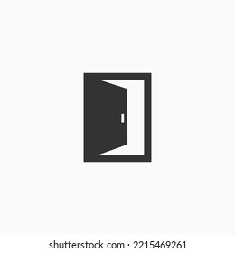 plantilla de ilustración vectorial de diseño de logotipo de puerta