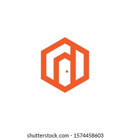 Door logo design vector inspiration