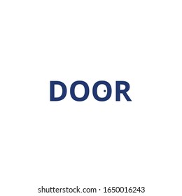 Door logo design vector inspiration