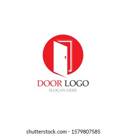 door logo for home and building vector