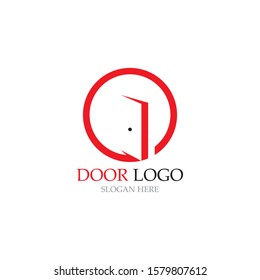 door logo for home and building vector