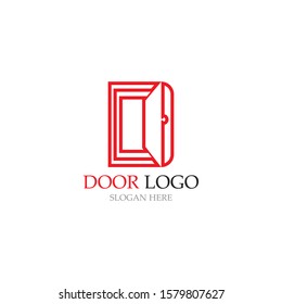 door logo for home and building vector