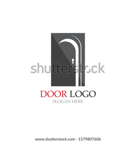 door logo for home and building vector