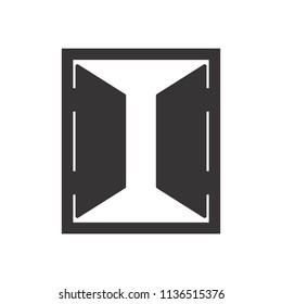 Door logo. Home icon. Open and lock vector eps 08.
