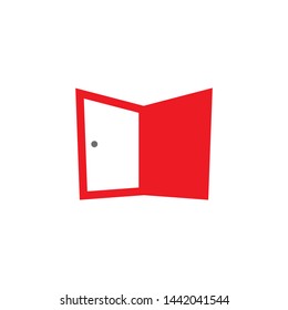 Door logo icon design vector template