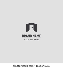 Door logo Icon template design in Vector illustration .