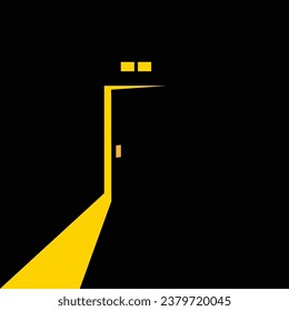 door logo icon vector illustration template design