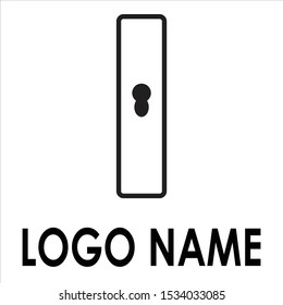 door logo with lock hole