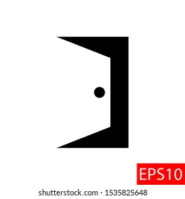 Door logo. Simple flat trendy vector icon