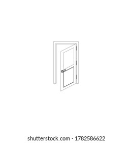 door logo stock illustration design