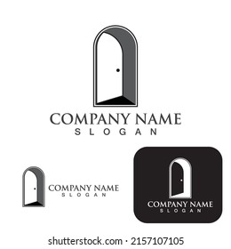 Logo de la puerta y vector de símbolo 