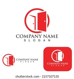 Logo de la puerta y vector de símbolo 