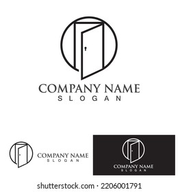 Door logo and symbol vector 