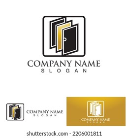 Door logo and symbol vector 