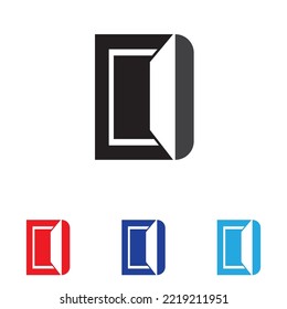 Türlogo und Symbol, Vektorgrafik 