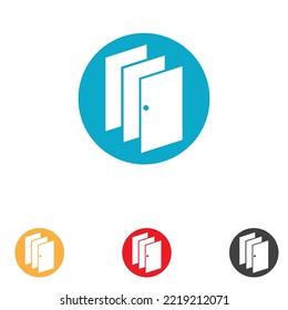 Logo de la puerta y vector de símbolo 
