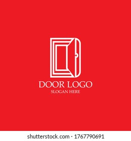 door logo and symbol vector image