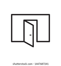 Door logo template vector icon design