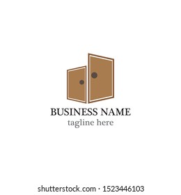 Door logo template vector icon design