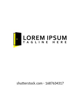 diseño vectorial del logotipo de puerta significa plantilla de concepto de opciones y oportunidades
