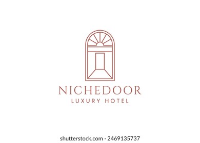 door logo vector icon illustration