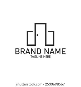 porta logotipo ícone vetor ilustração modelo design