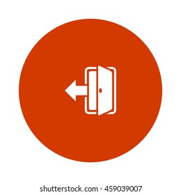 Door Logout sign icon.
