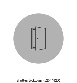 door man outline icon vector, can be used for web and mobile design