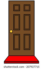 Door with Door Mat