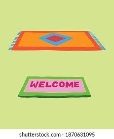 Door Mat Carpet Vector Design For Home Industry